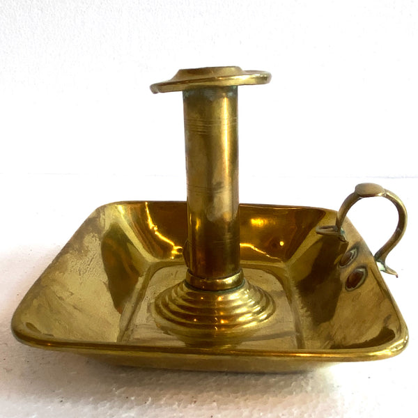 English Regency Brass Ejector Candle Chamberstick