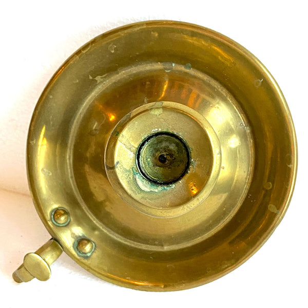 American or English Brass Ejector Chamberstick Candle Holder