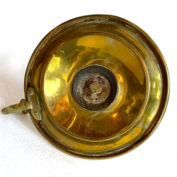 American or English Brass Ejector Chamberstick Candle Holder