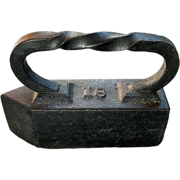 American Industrial Cast Iron Twist Handle 18-Pound Sad Iron