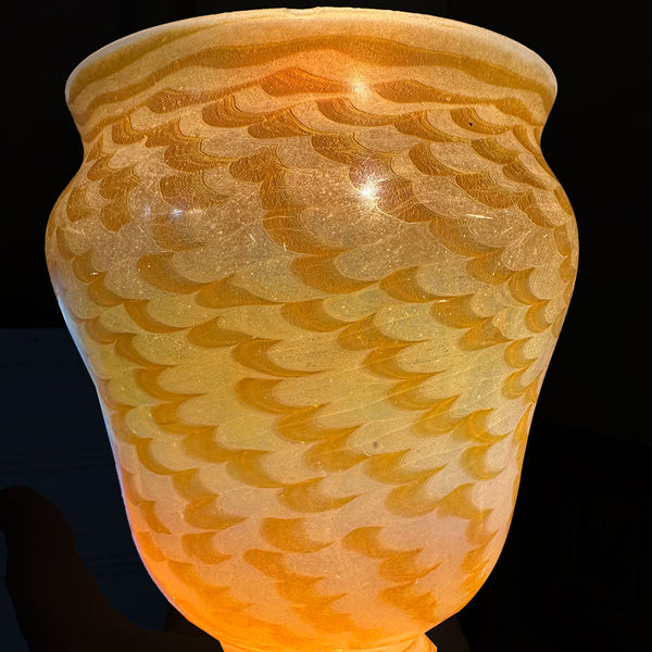 American Tiffany Studios Favrile Glass Gold Lamp Shade