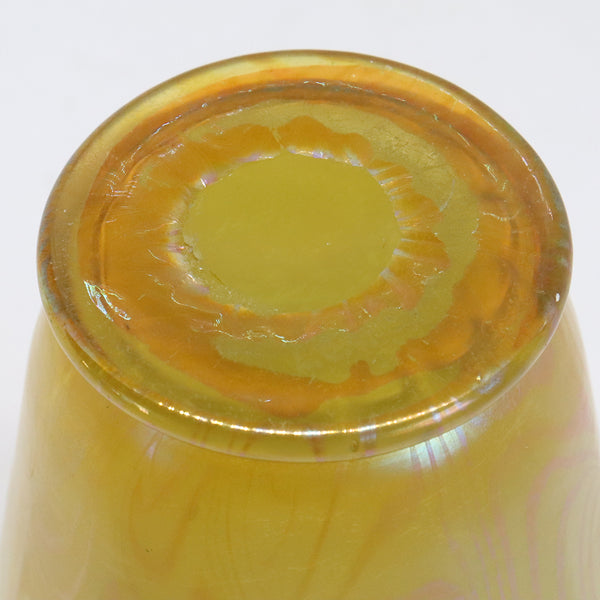Small American Tiffany Studios LCT Favrile Glass Gold King Tut Vase