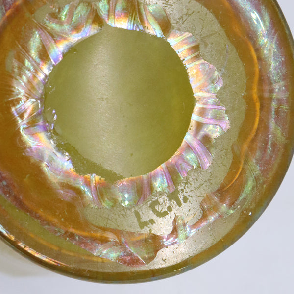 Small American Tiffany Studios LCT Favrile Glass Gold King Tut Vase
