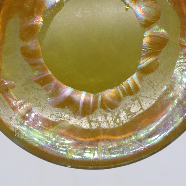 Small American Tiffany Studios LCT Favrile Glass Gold King Tut Vase