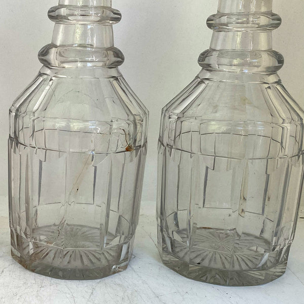 Victorian Silverplate and Cut Glass Three-Bottle Decanter Tantalus