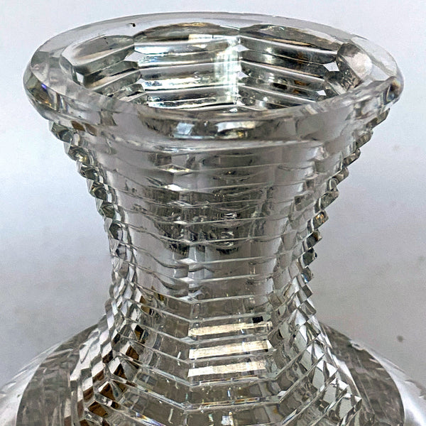 Large American Brilliant Period Cut Crystal Glass Carafe or Vase