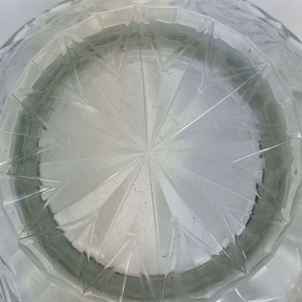 Cork Irish Glass Footed Round Scallop-Edge Cut Glass Bowl