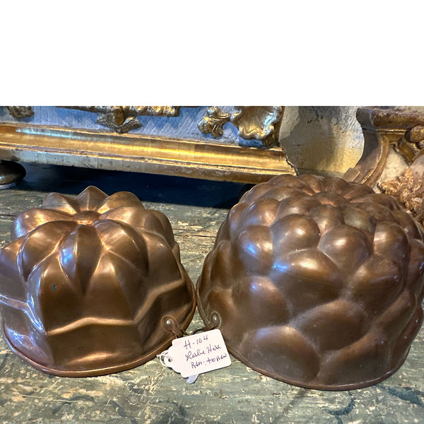 [CONSIGNOR RETURN] Two Copper Pudding or Baking Molds