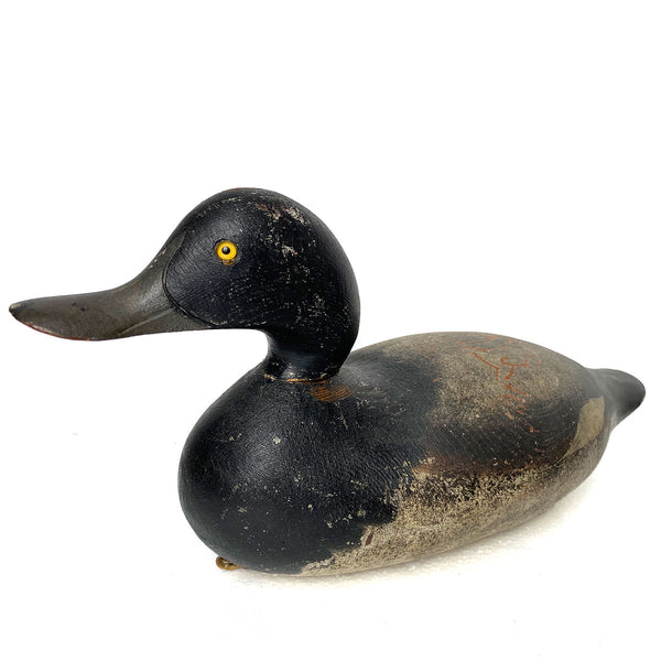 Set of Two American Mason Challenge Grade Painted Wood Bluebill Duck Decoys