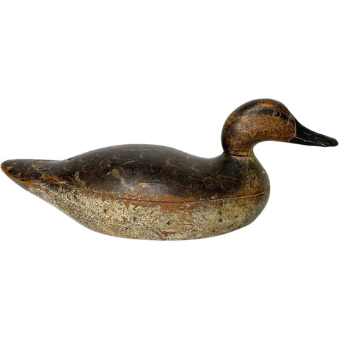 Rare American Mason Premiere Grade Painted Wood Pintail Hen Duck Decoy