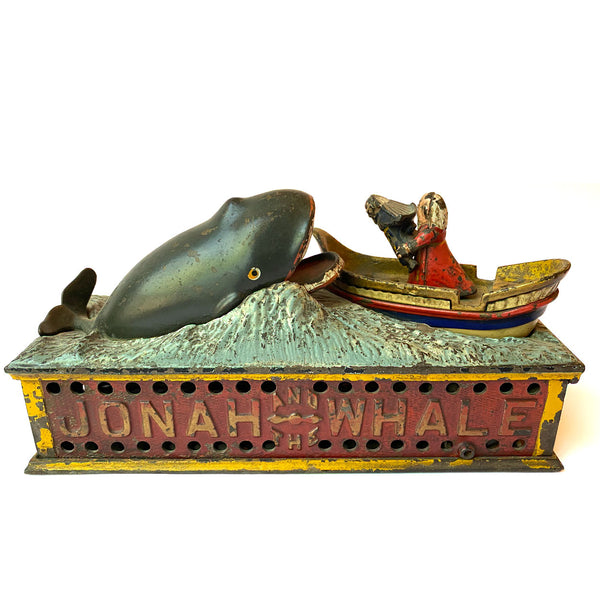 American Shepard Hardware Co. Cast Iron Jonah and the Whale Mechanical Bank