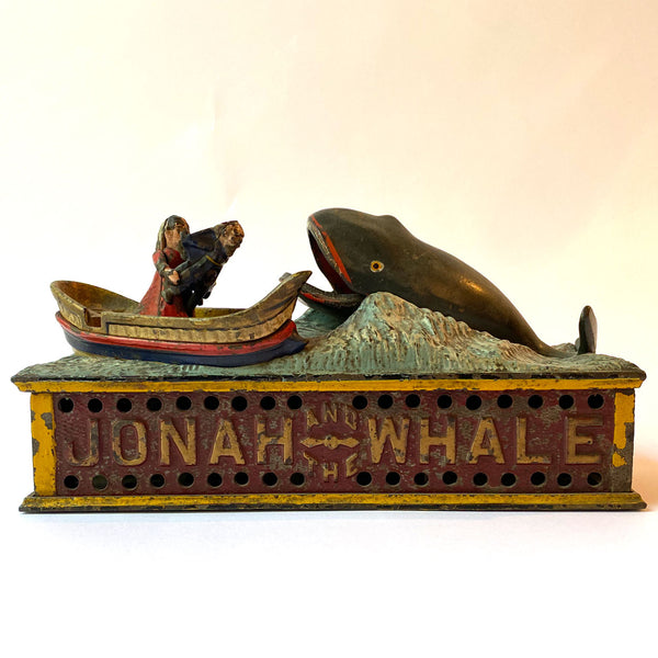 American Shepard Hardware Co. Cast Iron Jonah and the Whale Mechanical Bank