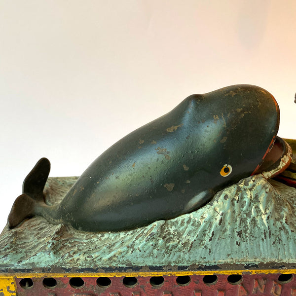 American Shepard Hardware Co. Cast Iron Jonah and the Whale Mechanical Bank