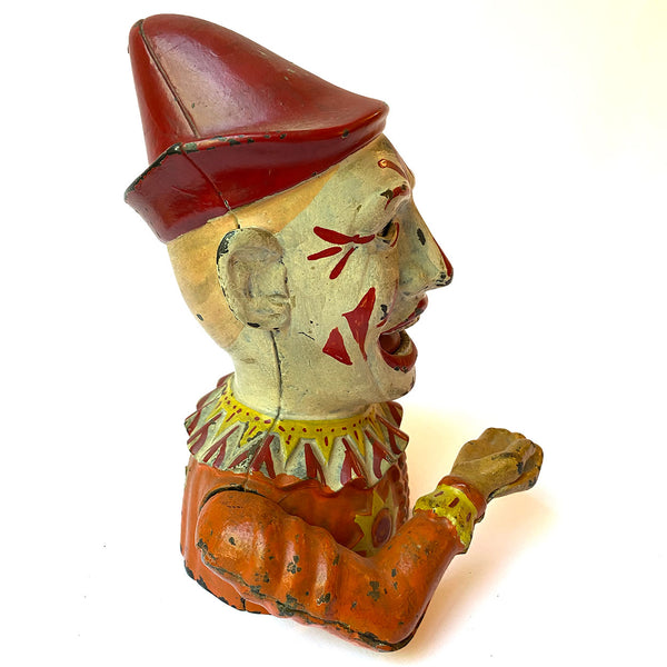 American Shepard Hardware Co. Painted Cast Iron Humpty Dumpty Mechanical Bank