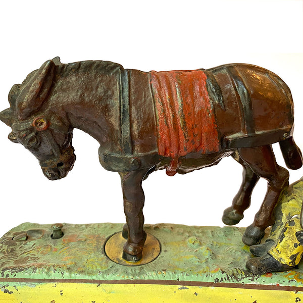 American J. & E. Stevens Painted Cast Iron I Always Did Spise a Mule Mechanical Bank