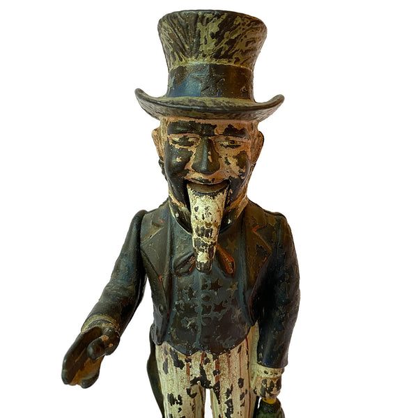 American Shepard Hardware Co. Painted Cast Iron Uncle Sam Mechanical Bank