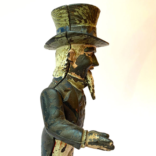 American Shepard Hardware Co. Painted Cast Iron Uncle Sam Mechanical Bank