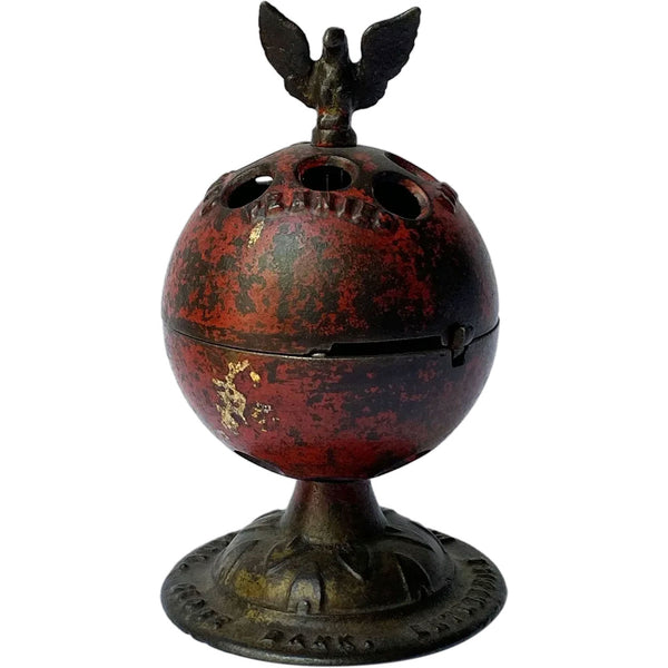 American Enterprise Mfg. Painted Cast Iron Globe Semi-Mechanical Bank