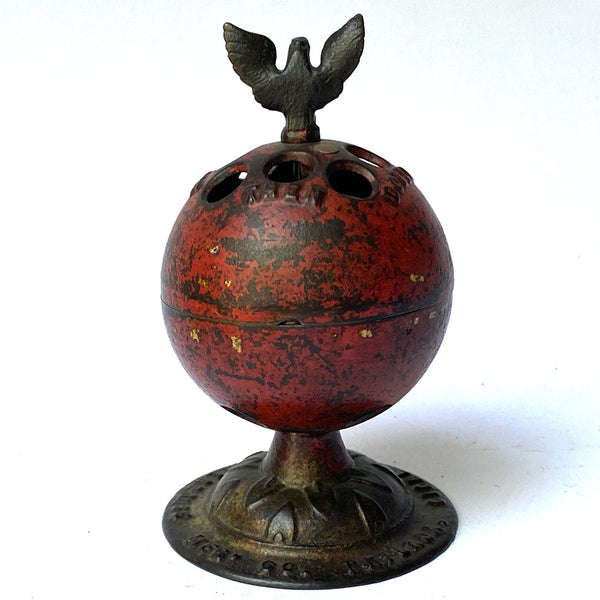 American Enterprise Mfg. Painted Cast Iron Globe Semi-Mechanical Bank