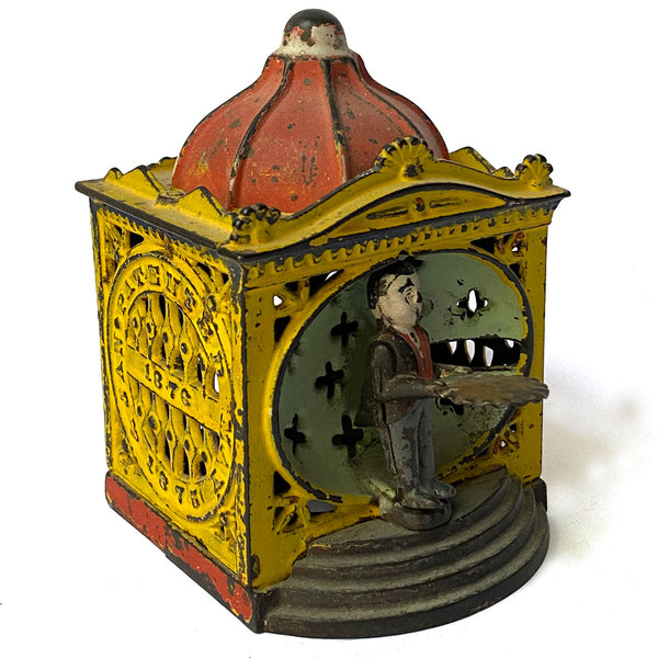 American J. & E. Stevens Painted Cast Iron Hall's Liliput Mechanical Bank