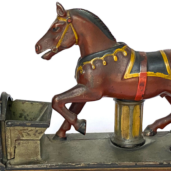 American Shepard Hardware Co. Painted Cast Iron Trick Pony Mechanical Bank