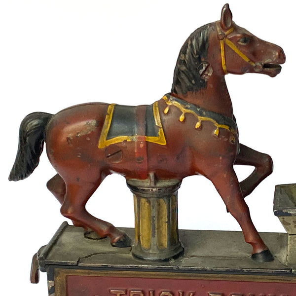 American Shepard Hardware Co. Painted Cast Iron Trick Pony Mechanical Bank