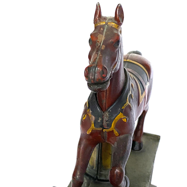 American Shepard Hardware Co. Painted Cast Iron Trick Pony Mechanical Bank