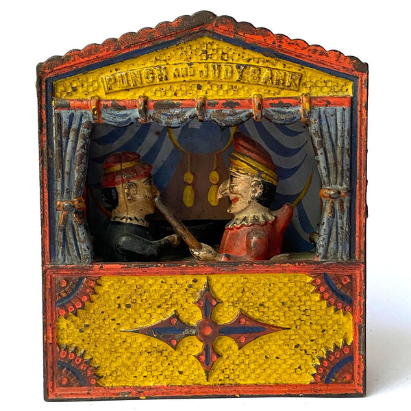 American Shepard Hardware Co. Painted Cast Iron Punch and Judy Mechanical Bank