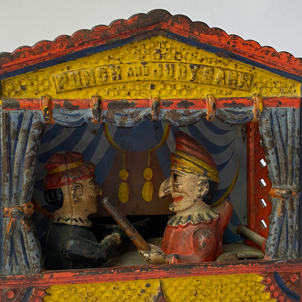 American Shepard Hardware Co. Painted Cast Iron Punch and Judy Mechanical Bank