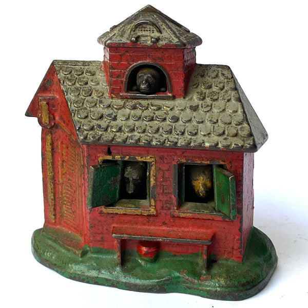 American Kyser & Rex Painted Cast Iron Zoo Bank Mechanical Bank