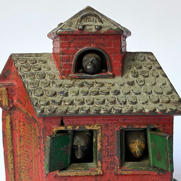 American Kyser & Rex Painted Cast Iron Zoo Bank Mechanical Bank