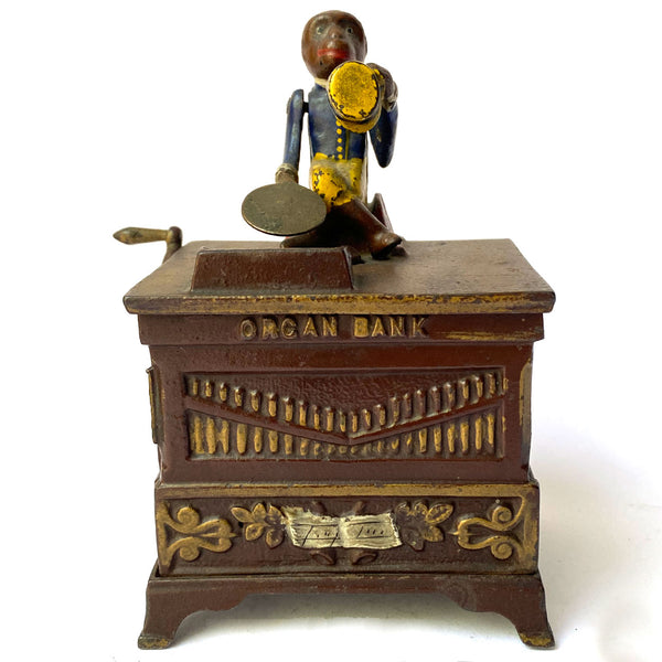 American Kyser & Rex Co. Painted Cast Iron Organ Mechanical Bank