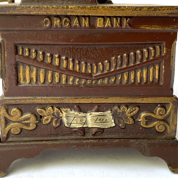 American Kyser & Rex Co. Painted Cast Iron Organ Mechanical Bank