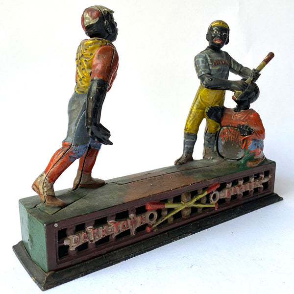 American J. & E. Stevens Painted Cast Iron Dark Town Battery Mechanical Bank