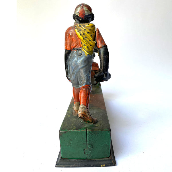 American J. & E. Stevens Painted Cast Iron Dark Town Battery Mechanical Bank