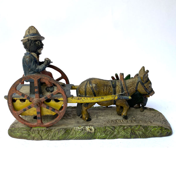 American J. & E. Stevens Painted Cast Iron Bad Accident Mechanical Bank