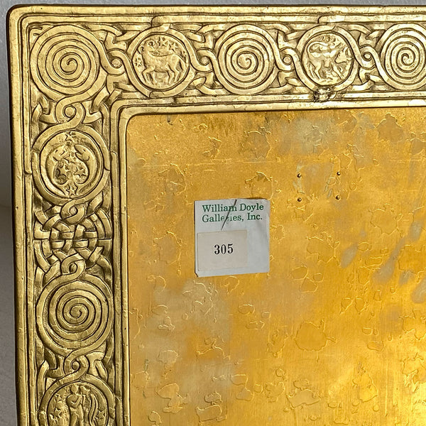 American Tiffany Studios Bronze Dore Zodiac 920 Desk Frame