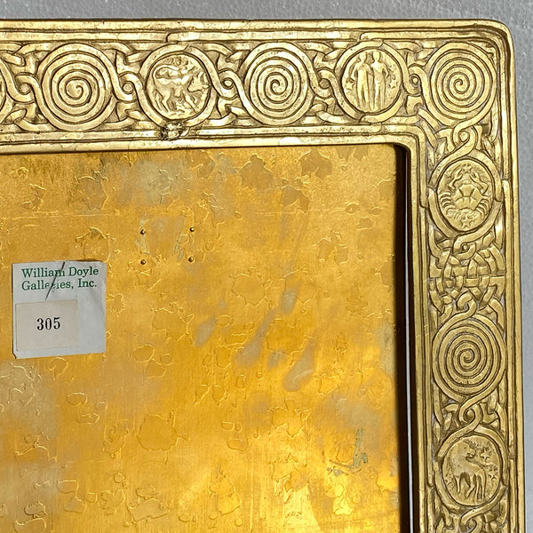 American Tiffany Studios Bronze Dore Zodiac 920 Desk Frame