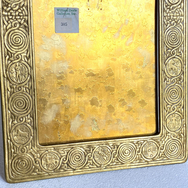 American Tiffany Studios Bronze Dore Zodiac 920 Desk Frame