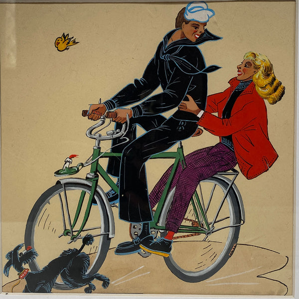 Set of Two Vintage French World War II Liberation Screen Prints