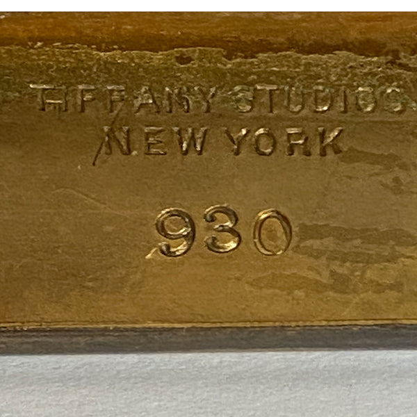 American Tiffany Studios Bronze Dore Grapevine 930 Desk Calendar Frame