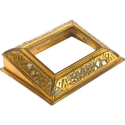 American Tiffany Studios Bronze Dore Grapevine 930 Desk Calendar Frame