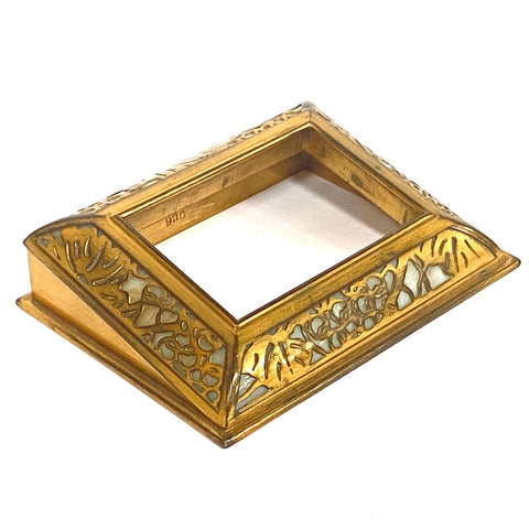 American Tiffany Studios Bronze Dore Grapevine 930 Desk Calendar Frame