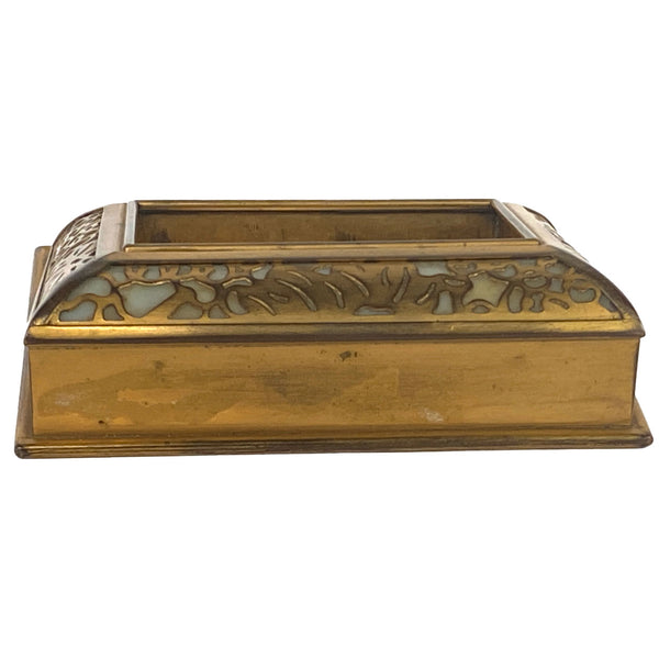 American Tiffany Studios Bronze Dore Grapevine 930 Desk Calendar Frame