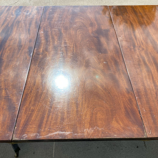 English Georgian Style Mahogany Double Pedestal Dining Table