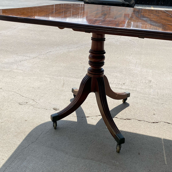 English Georgian Style Mahogany Double Pedestal Dining Table