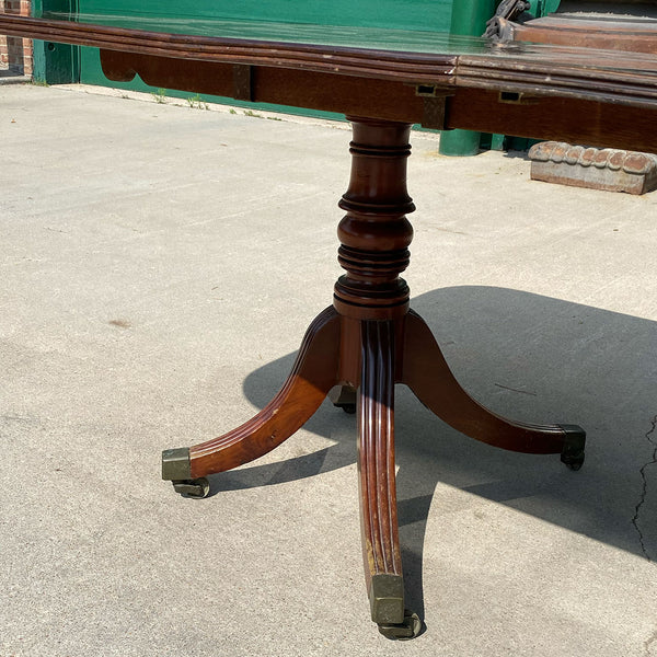 English Georgian Style Mahogany Double Pedestal Dining Table