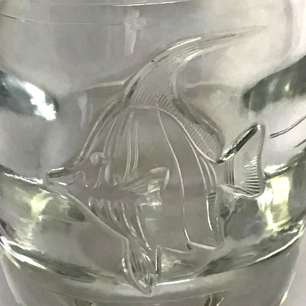 Vintage Swedish Kosta Boda Clear Glass Angel Fish Vase