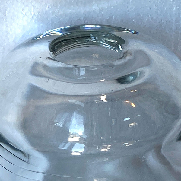 Vintage Swedish Kosta Boda Clear Glass Angel Fish Vase