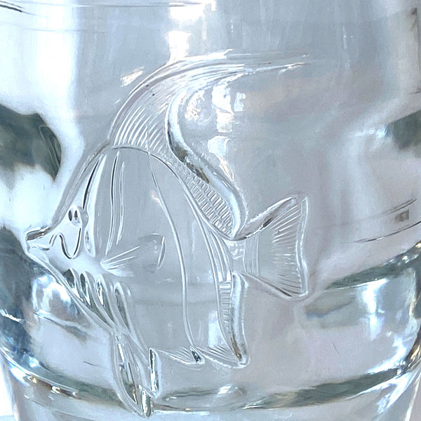 Vintage Swedish Kosta Boda Clear Glass Angel Fish Vase